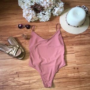 Aerie Women's One Piece Swimsuit in Blush Pink